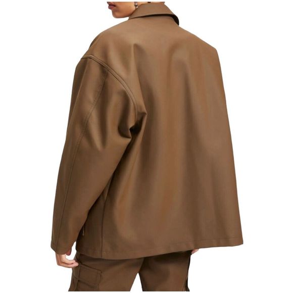Good American Better Than Leather Oversized Chore Jacket - Size 3 (Large) - Picture 3 of 6